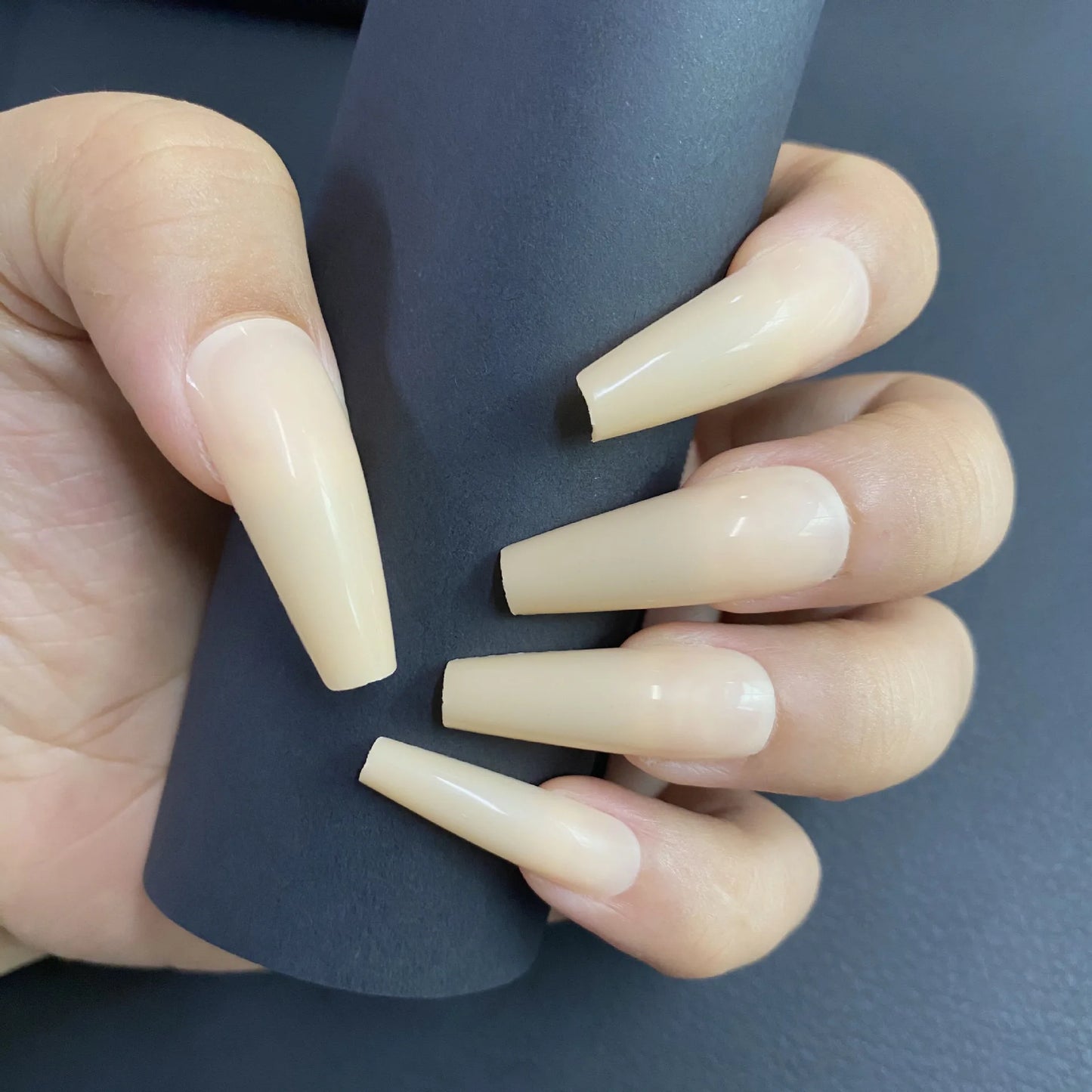 500PCS 10 SIZES Pure Various Colors Coffin Ballet Tapered Full Length French False Nail Tips Fake Fingernail Manicure Set