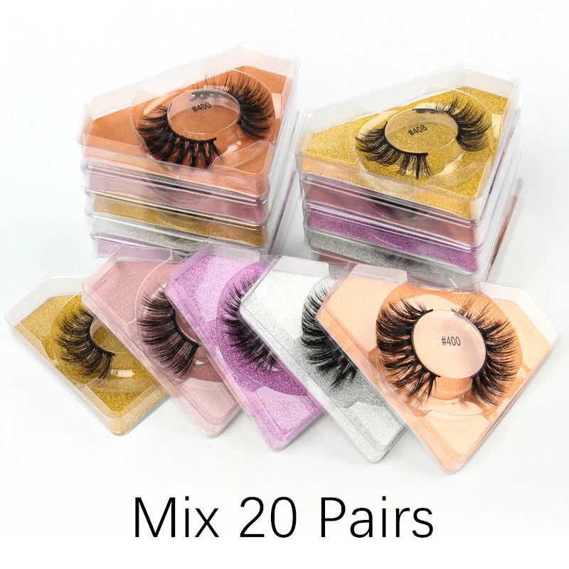 Lashes Wholesale 4/20/50/100 Pcs Mink Eyelashes Natural