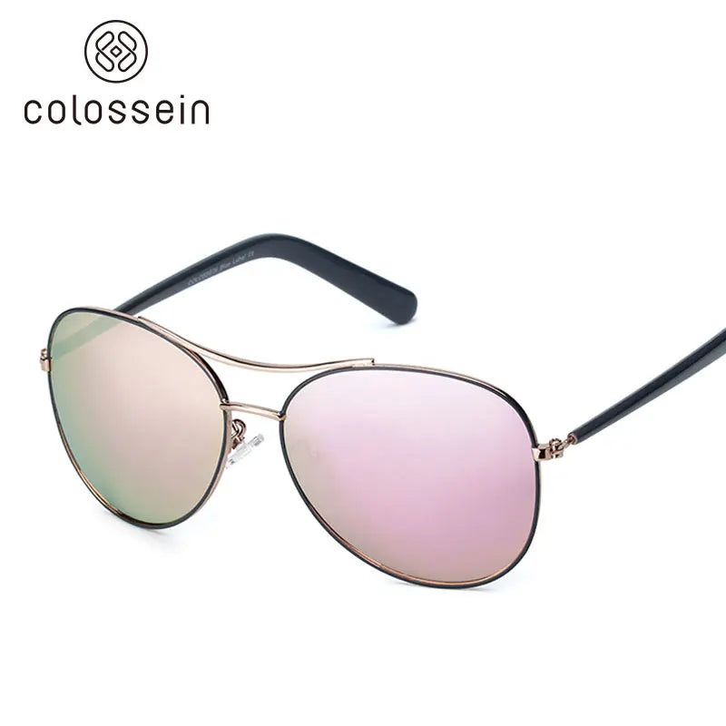 Colossein Luxury Vintage Sunglasses for Women Ultralight Driving Pilot Sunglasses for Men Gold Frame UV400 Eyewear