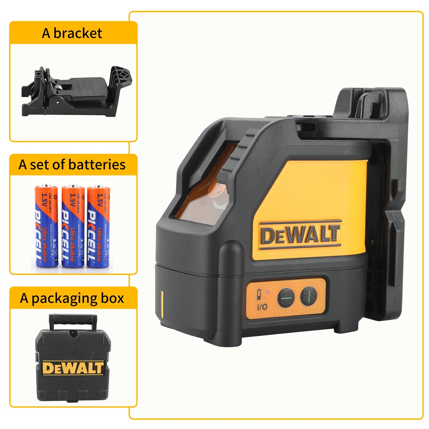DeWalt DW088CG High Precision Laser Level for Construction and DIY Cross Line Horizontal and Vertical
