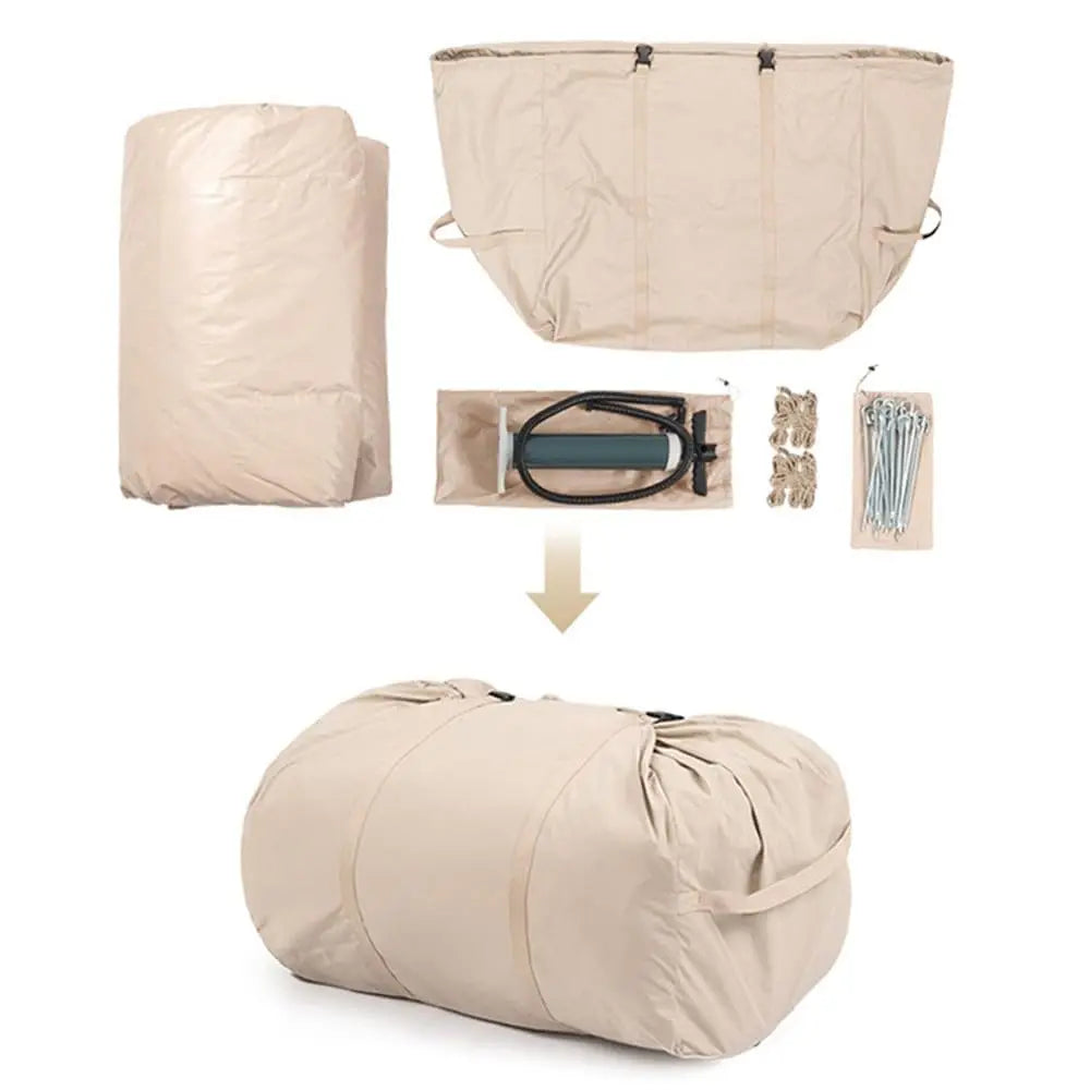 129 Square Feets Inflatable Camping Tent for 8-10 People