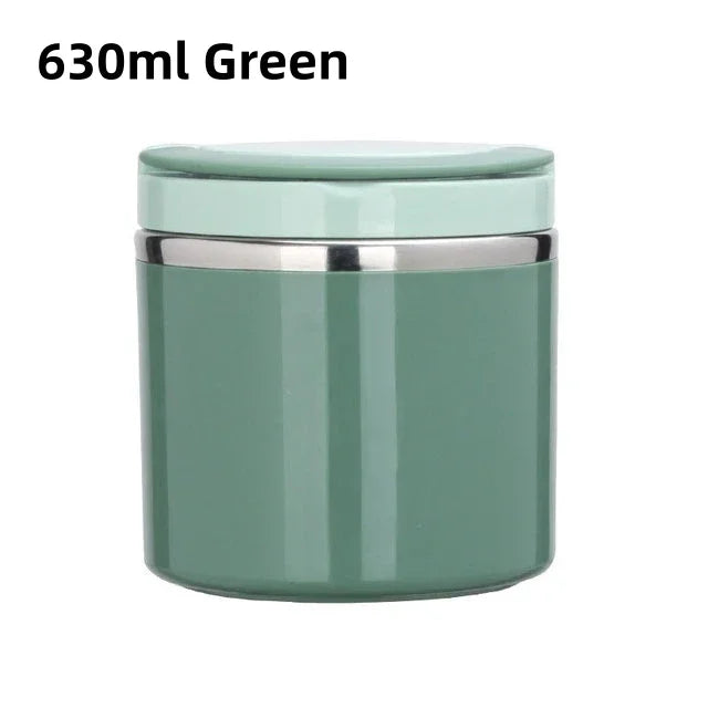 630 Milliliter and 1000 Milliliter Food Thermal Jar Insulated Soup Cup Thermos Containers Stainless Steel Lunch Box for School Children