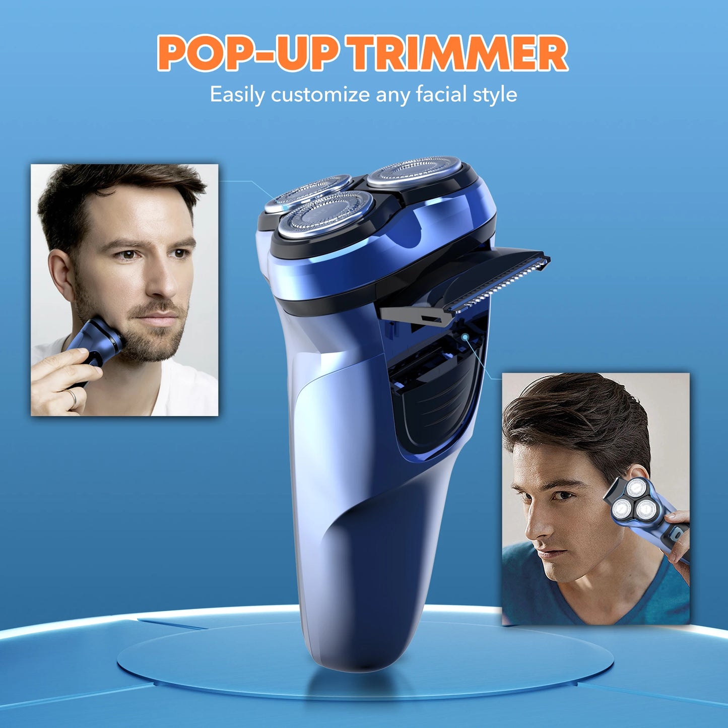 Sejoy Electric Razor for Men Rechargeable Rotary Shaver Portable Travel Beard Trimmer Ideal Gift