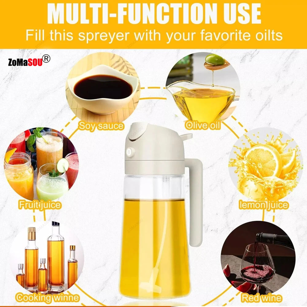1-4Pc 2-in-1 Sprayer Pourer Oil Empty Bottle Dispenser