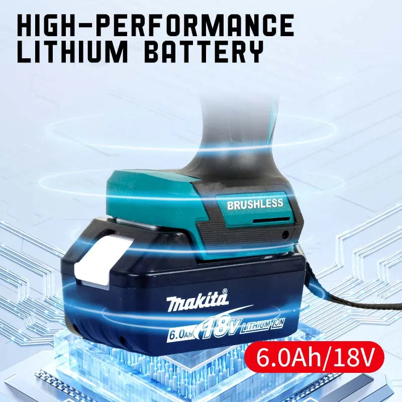Makita 18V Lithium Electric Rechargeable Hand Drill 13mm DDF487RTJX 5.0AH