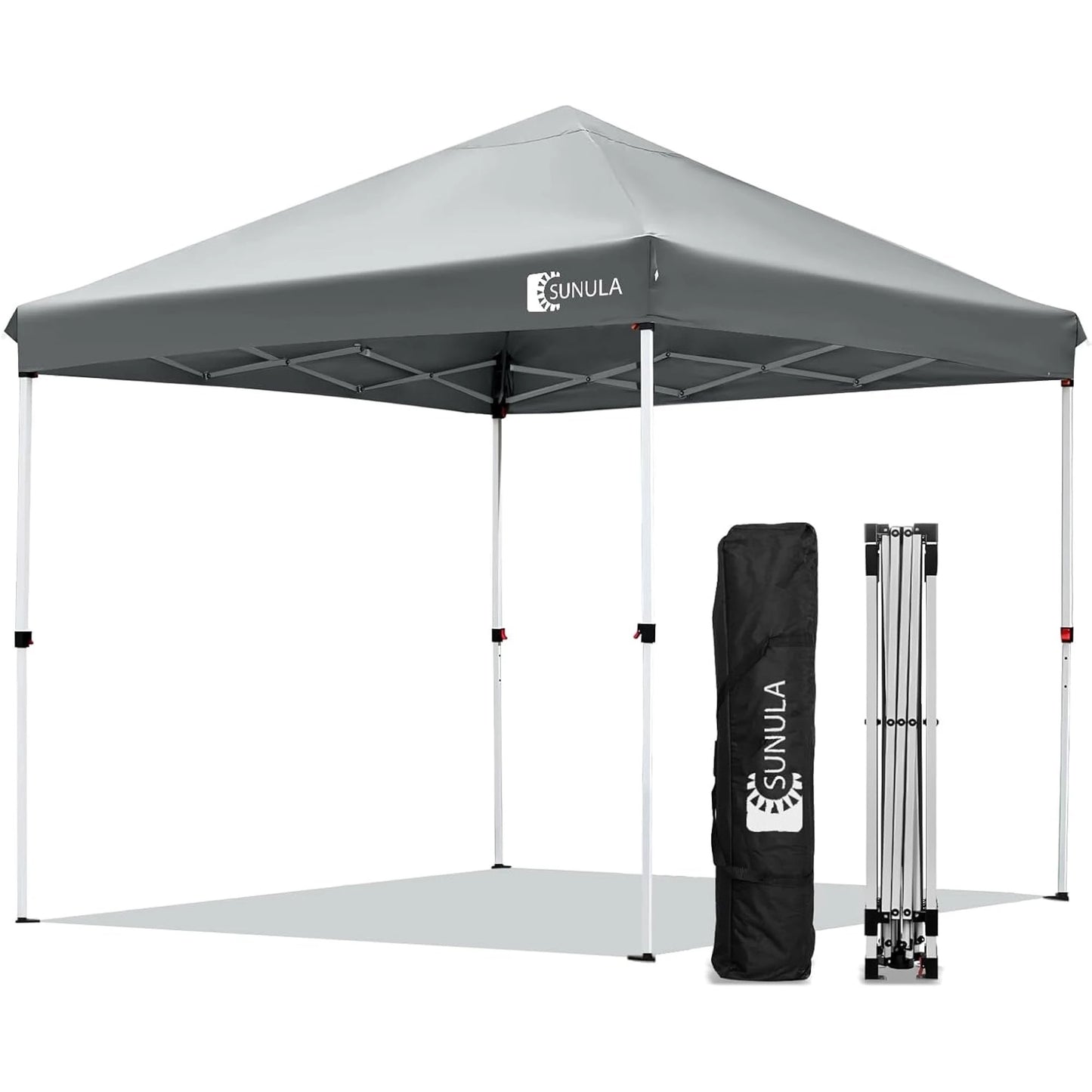 10x10 Pop Up Canopy Tent Instant Gazebo Portable Outdoor Shading Shelter Easy Setup Sunula Beach Tent Gray