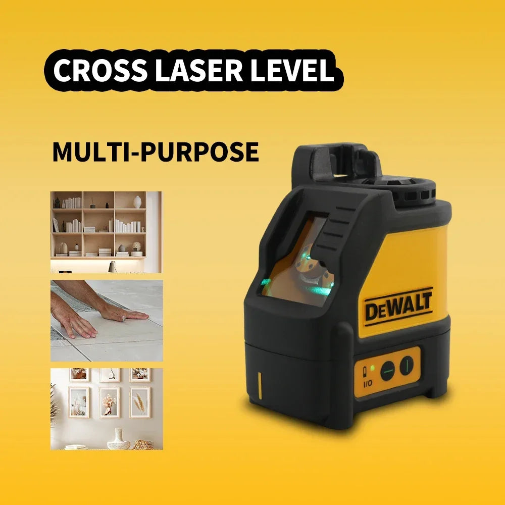 DeWalt DW088CG Green Laser Level Two Line Automatic Leveling High Precision Horizontal and Vertical Marking