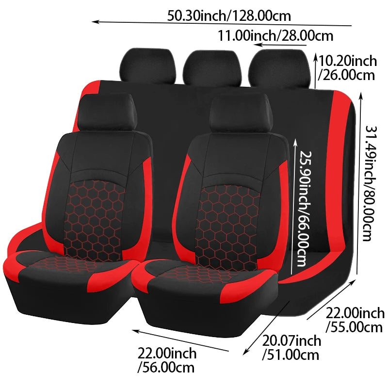 Universal Car Seat Cover Football Pattern Car Accessories Interior Airbag Compatible for Most Car SUV Truck Van
