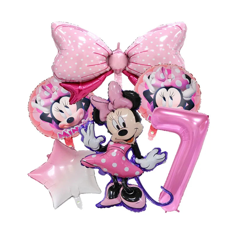 Minnie Mouse Birthday Party Decoration Girls Disposable Tableware Balloon Cups Plates Tablecloth Baby Shower Party Supplies