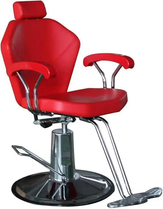 Beautynao Salon Chair Hair Cutting Styling Chair Barber Chair Beauty Hydraulic Equipment(Red)