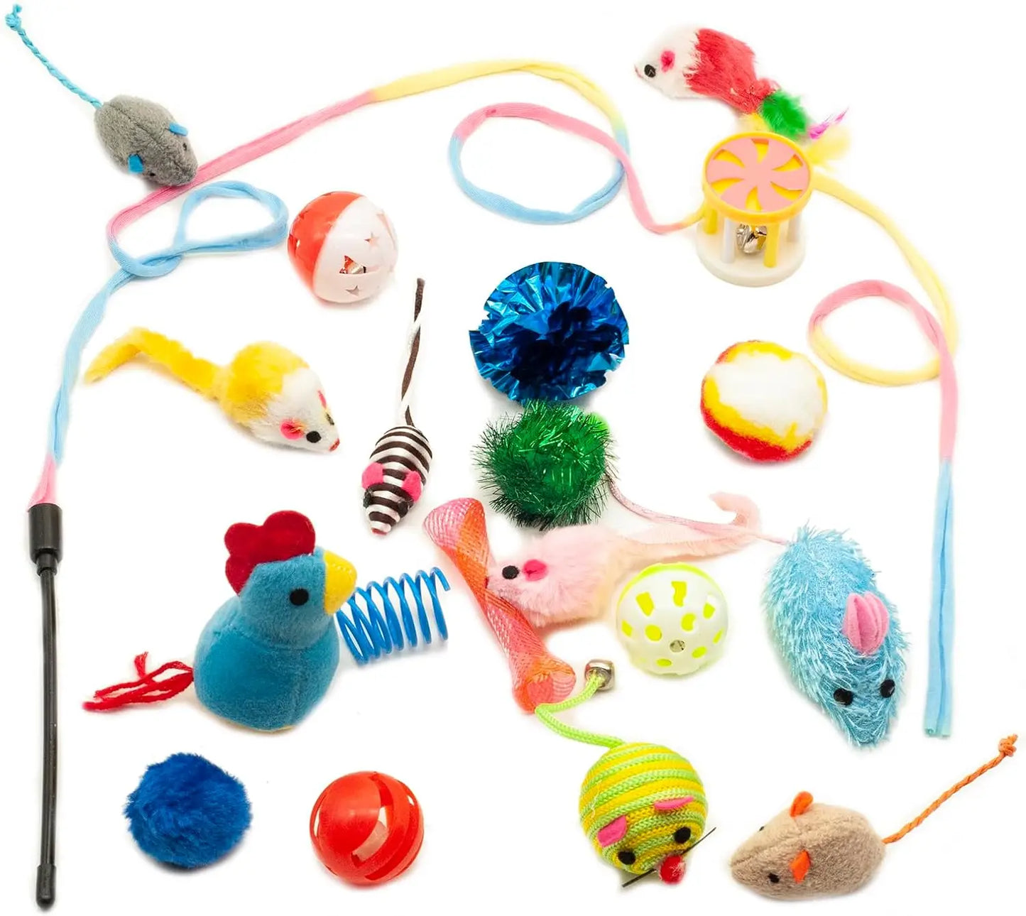 20 piece set of fashionable cat toys