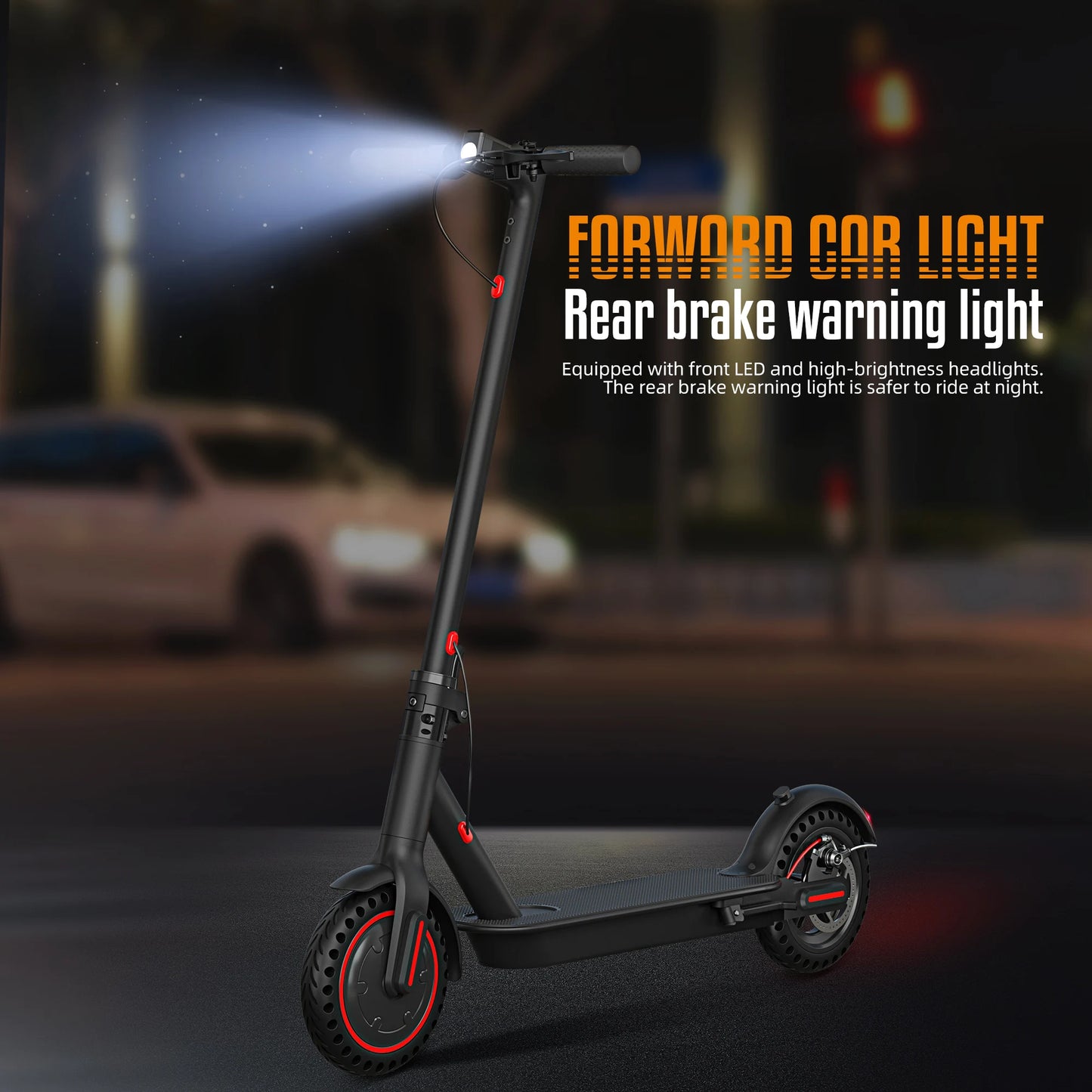 350W Foldable Electric Scooter for Adults Teens with Dual Brakes