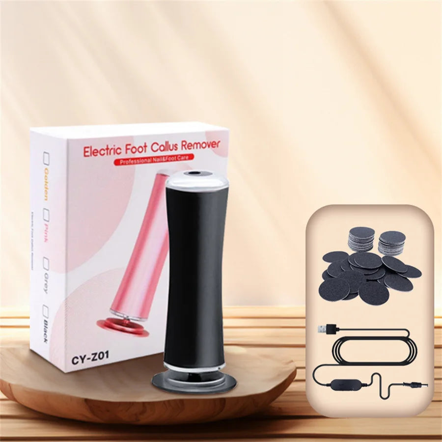 Electric Foot Callus Remover Electric Pedicure Machine Adjustable Speed with 60 Pieces Sandpaper