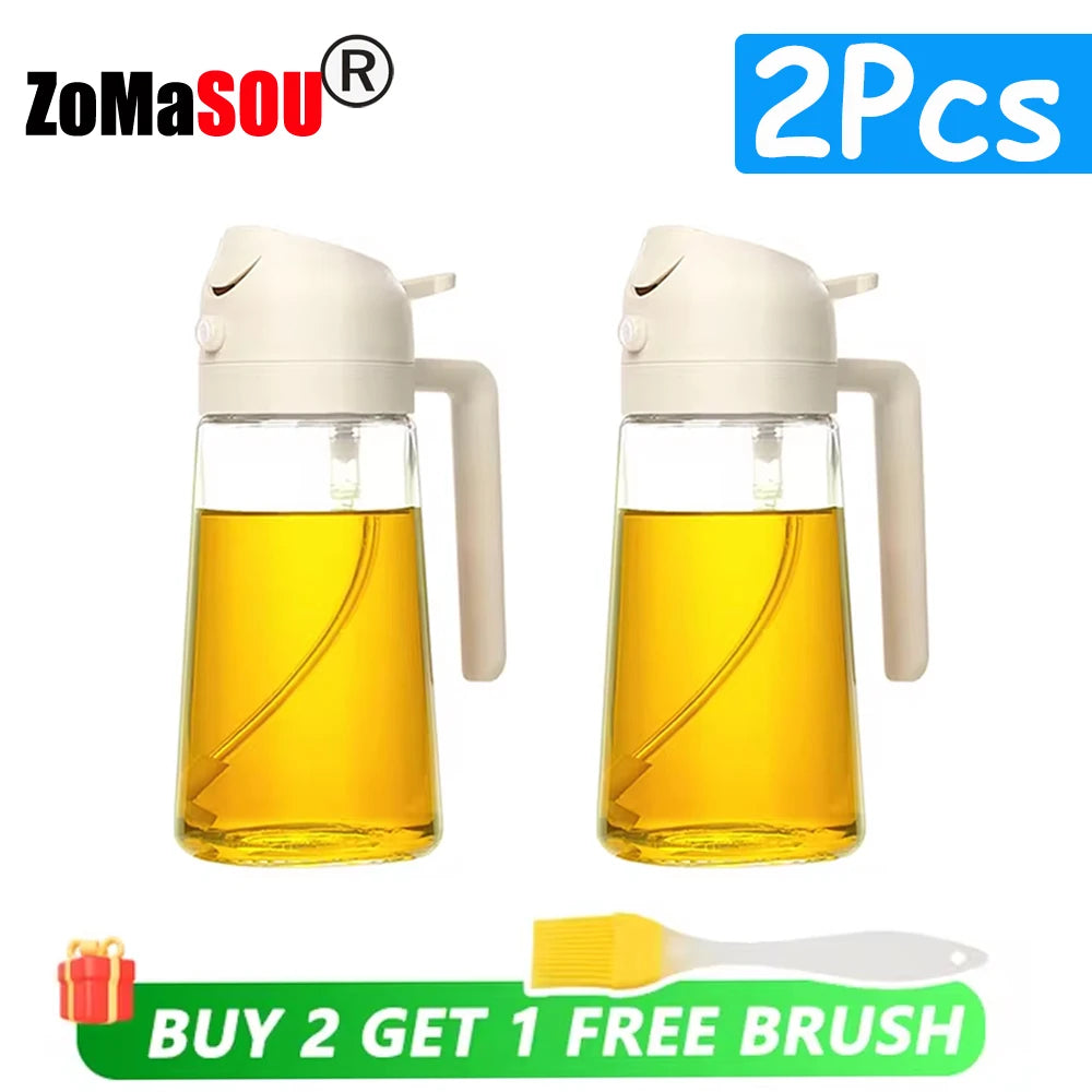 1-4Pc 2-in-1 Sprayer Pourer Oil Empty Bottle Dispenser