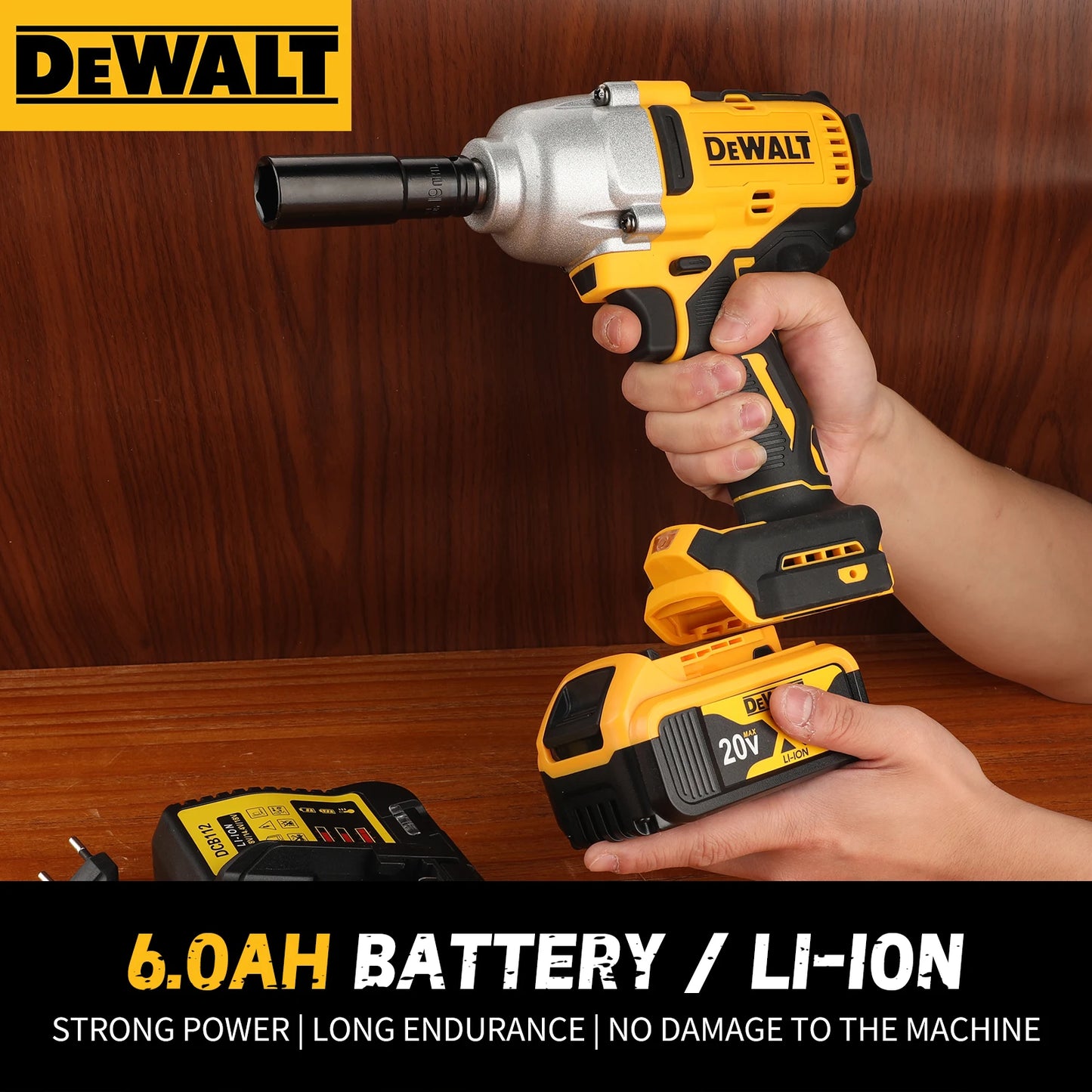 Dewalt DCB206 20V 6.0Ah Rechargeable Lithium Battery for All Dewalt 20V Power Tools