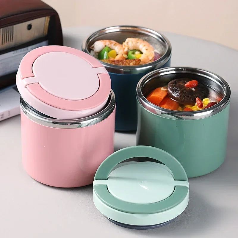 630 Milliliter and 1000 Milliliter Food Thermal Jar Insulated Soup Cup Thermos Containers Stainless Steel Lunch Box for School Children