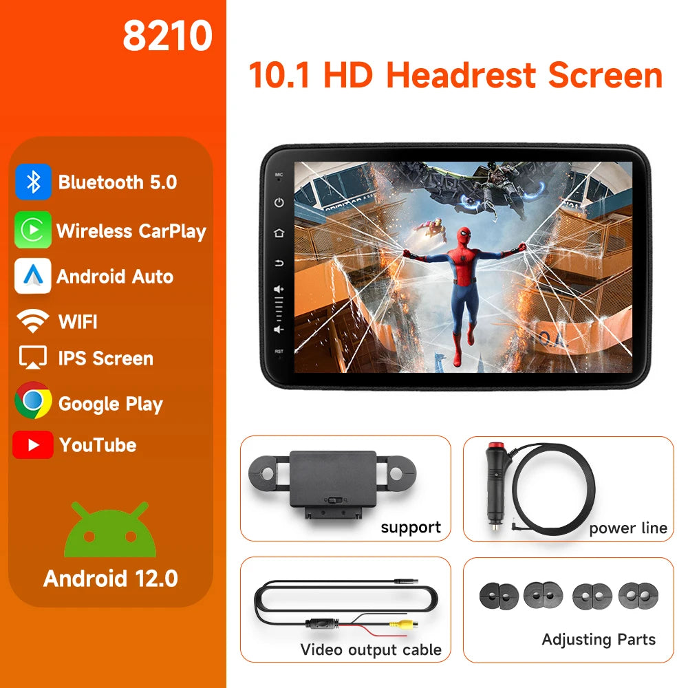 JIUYIN Touch Screen For Car Headrest Car Player With IPS Screen