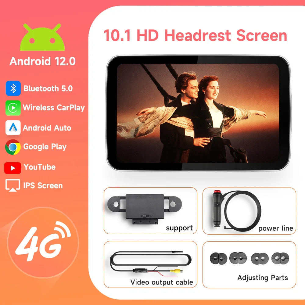 JIUYIN Touch Screen For Car Headrest Car Player With IPS Screen