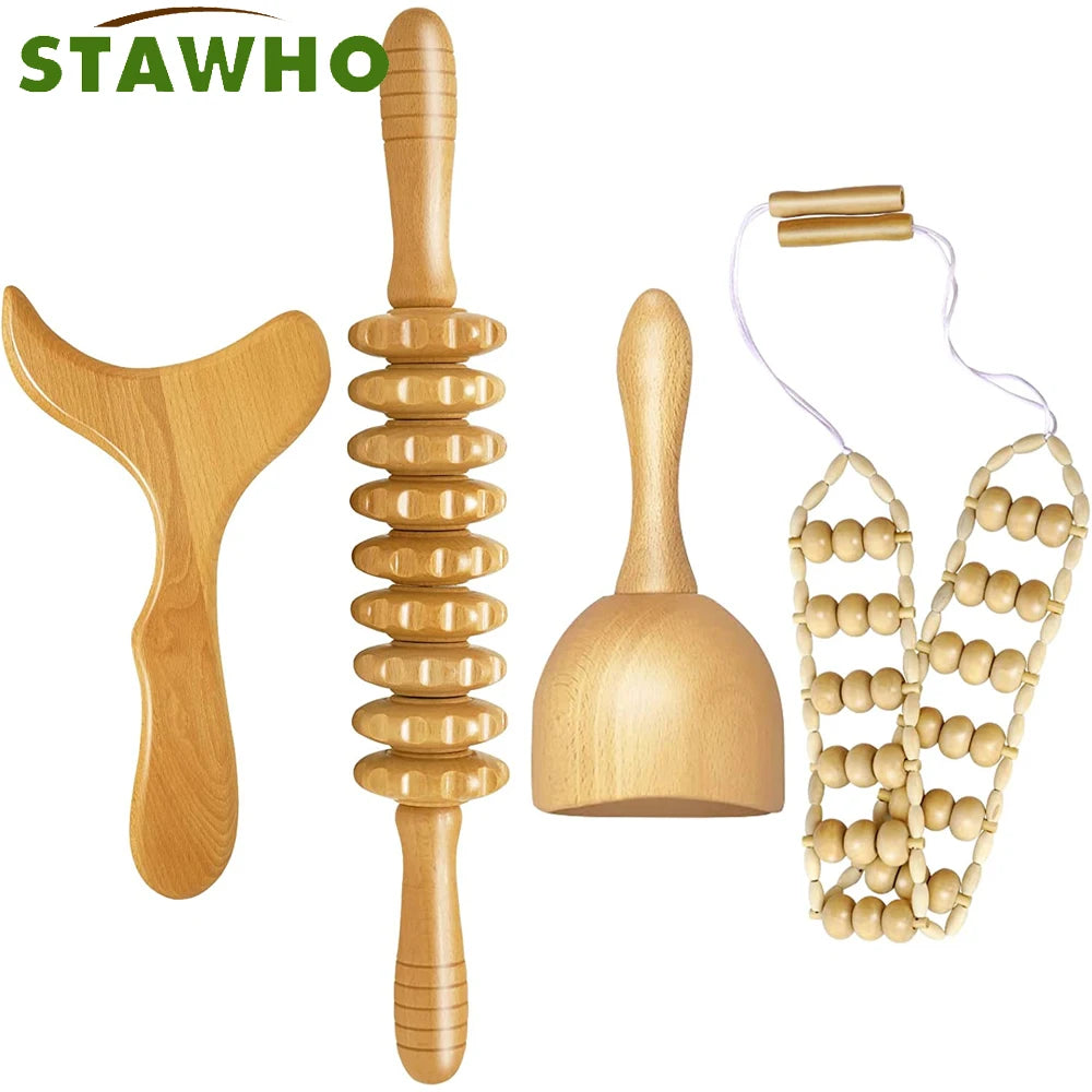 Wood Therapy Massage Tools Lymphatic Drainage Massager Body Sculpting Tools