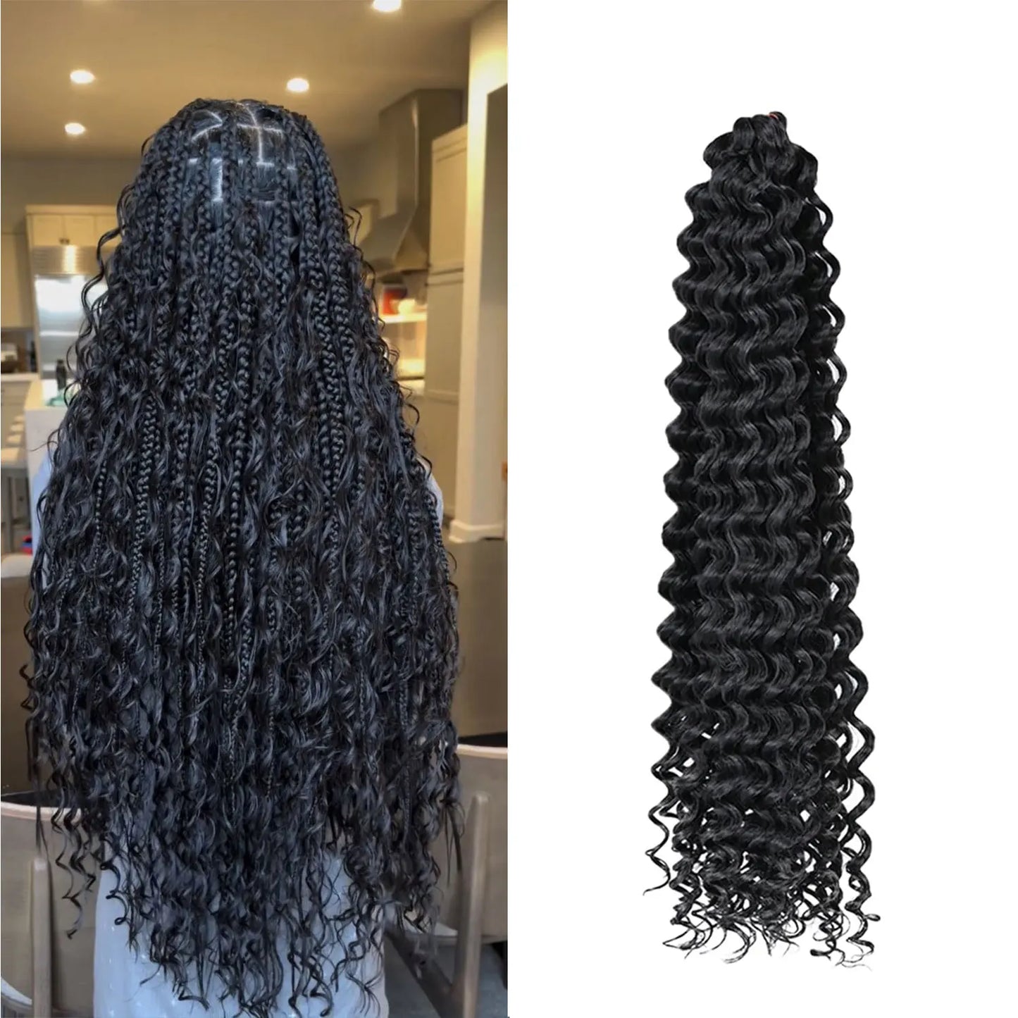 28 Inch Long Deep Wave Crochet Hair Effortless Ocean Wave Glam
