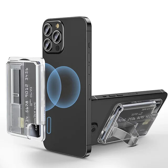 Grippopso Magnetic Wallet Universal Phone Card Holder Case