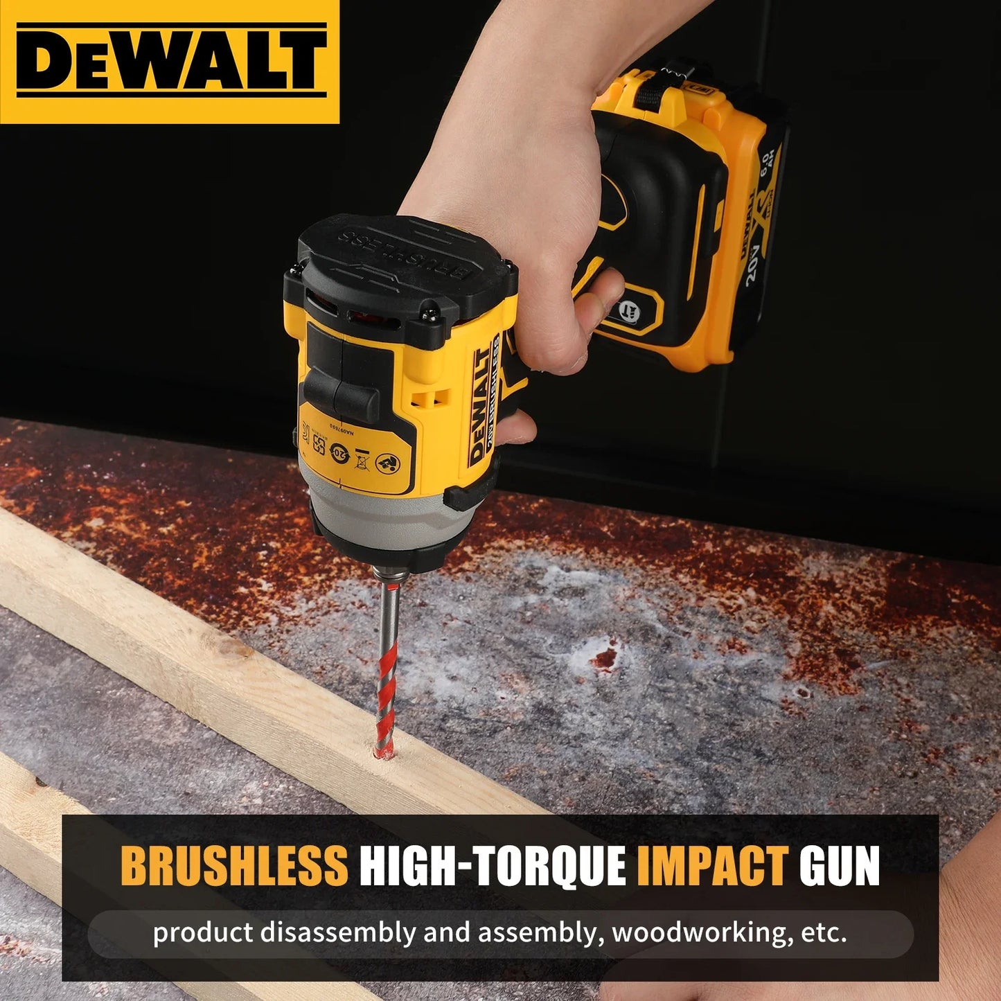 DeWalt DCF850 20V Lithium Ion Rechargeable Cordless Impact Wrench High Torque Power Tool