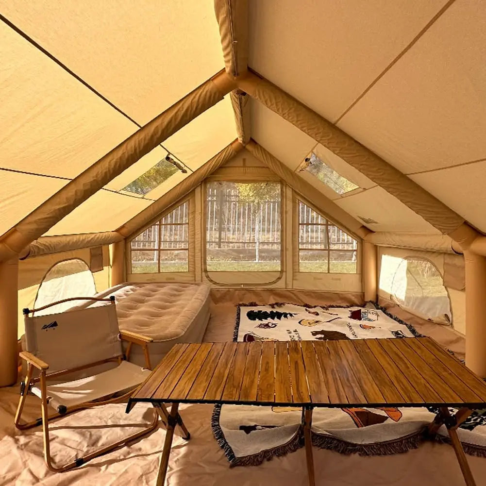 129 Square Feets Inflatable Camping Tent for 8-10 People