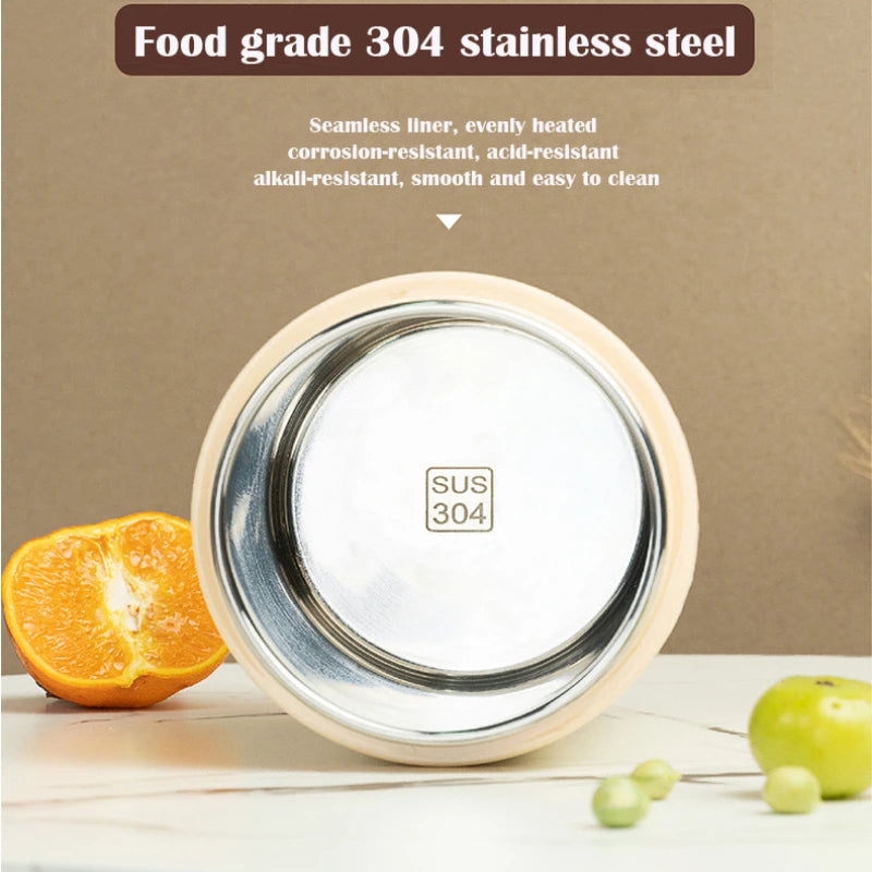 600ML USB Electric Heating Lunch Box Portable Food Warmer Stainless Steel Picnic Container 5V 12V 24V