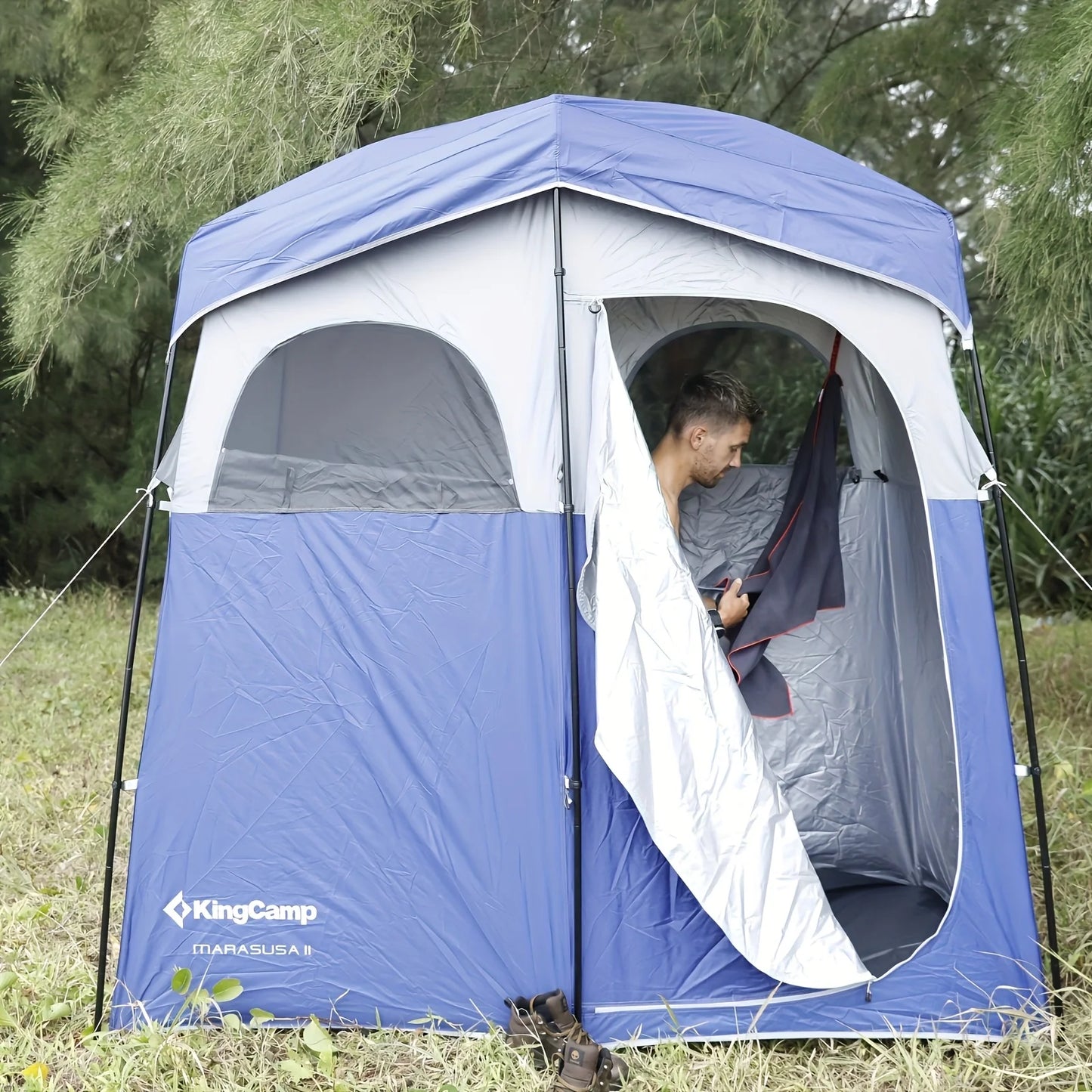 KingCamp Privacy Shower Tent Portable Toilet Tent With Carry Bag Extra Large Size For Courtyard Beach