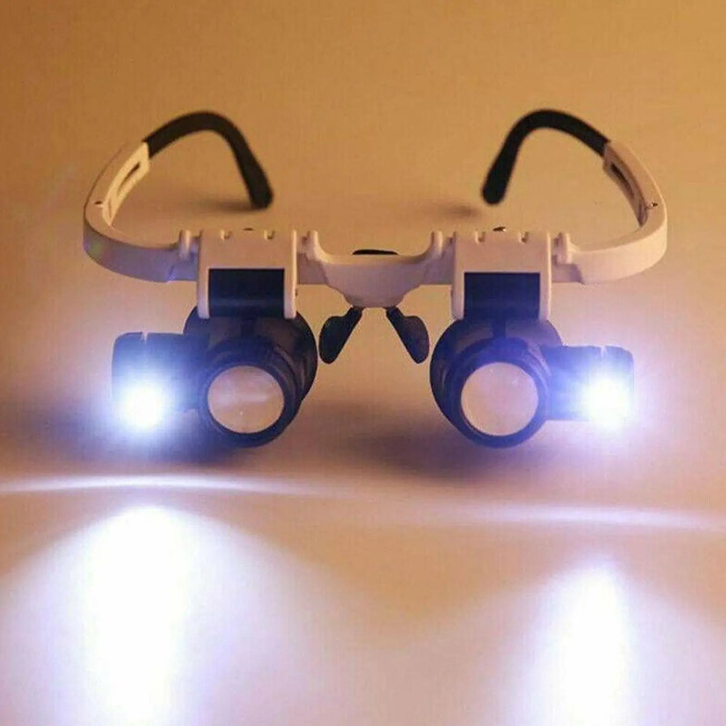 2X LED Watch Jeweler Repair Magnifier Head-Mounted Adjustable Magnifying Glasses Loupe Lens 8X 15X 23X