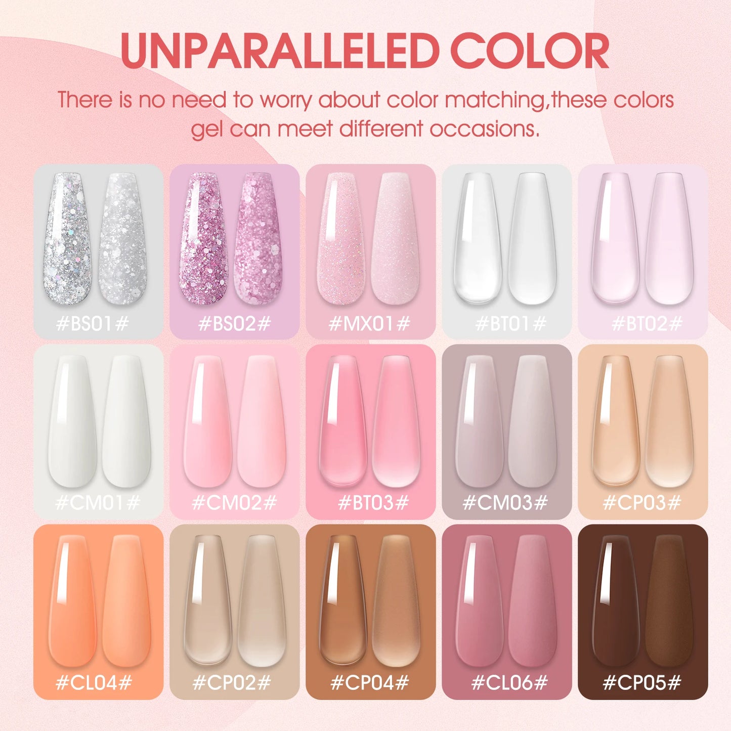 Peacecolor 16ML Poly Extension Gel Set with Nail Lamp Nail Drill Machine 30ML Slip Solution Base Top Coat Nail Art Stickers Tool