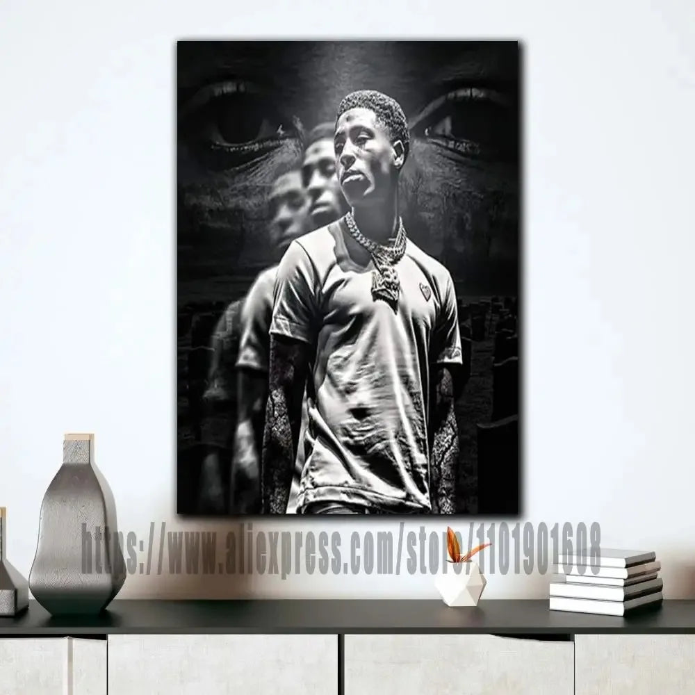 Classic YoungBoy Aka Aka Rapper Canvas Art Wall Poster