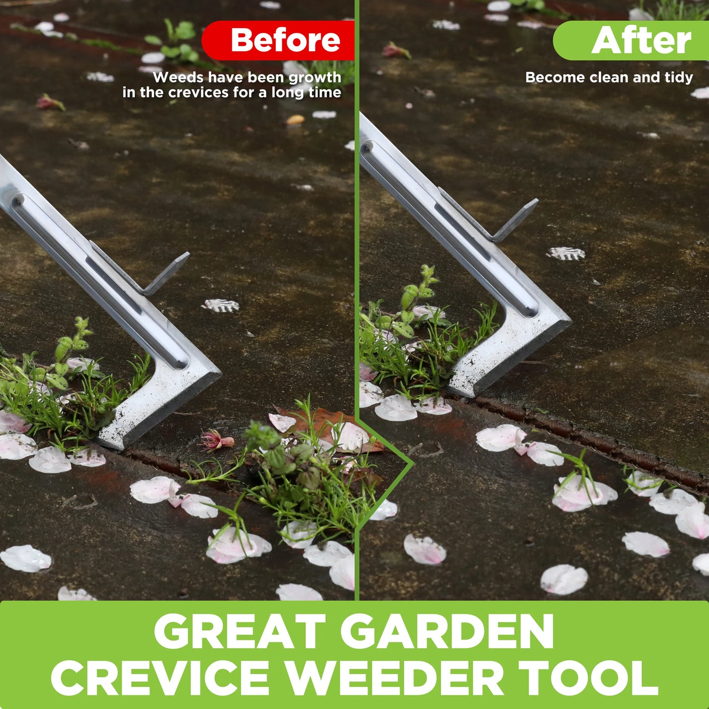 Workpro Garden Tool Set 3 Pieces with Wood Handle Weed Puller Crack Weeder and Hand Trowel Durable Garden Hand Tools