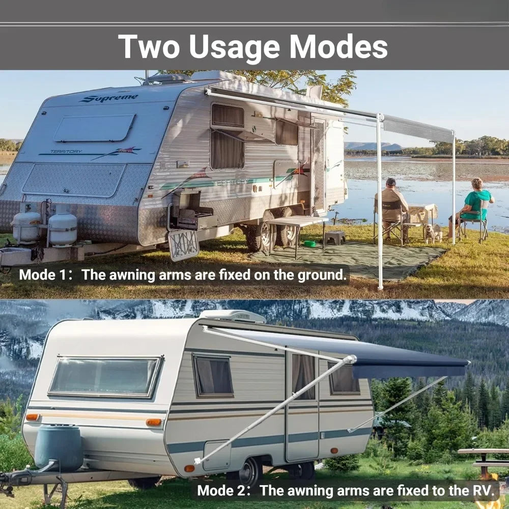RV Awning Complete Kit Retractable Camper Awning for RV Trailers and 5th Wheels