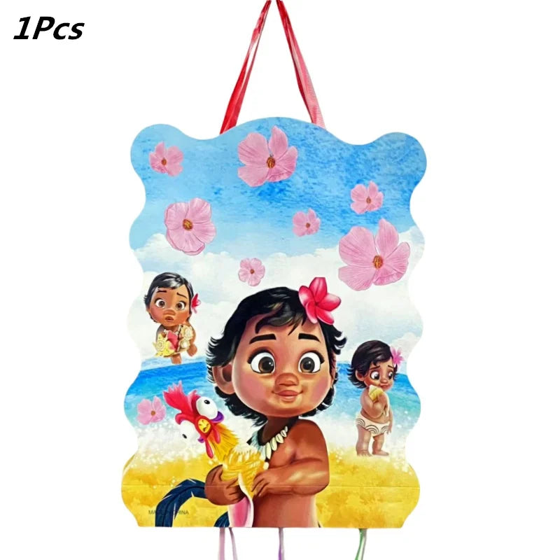 Disney Moana Theme Party Set Vaiana Oceania Birthday Decoration Plates Balloons Cake Toppers Girls Favor