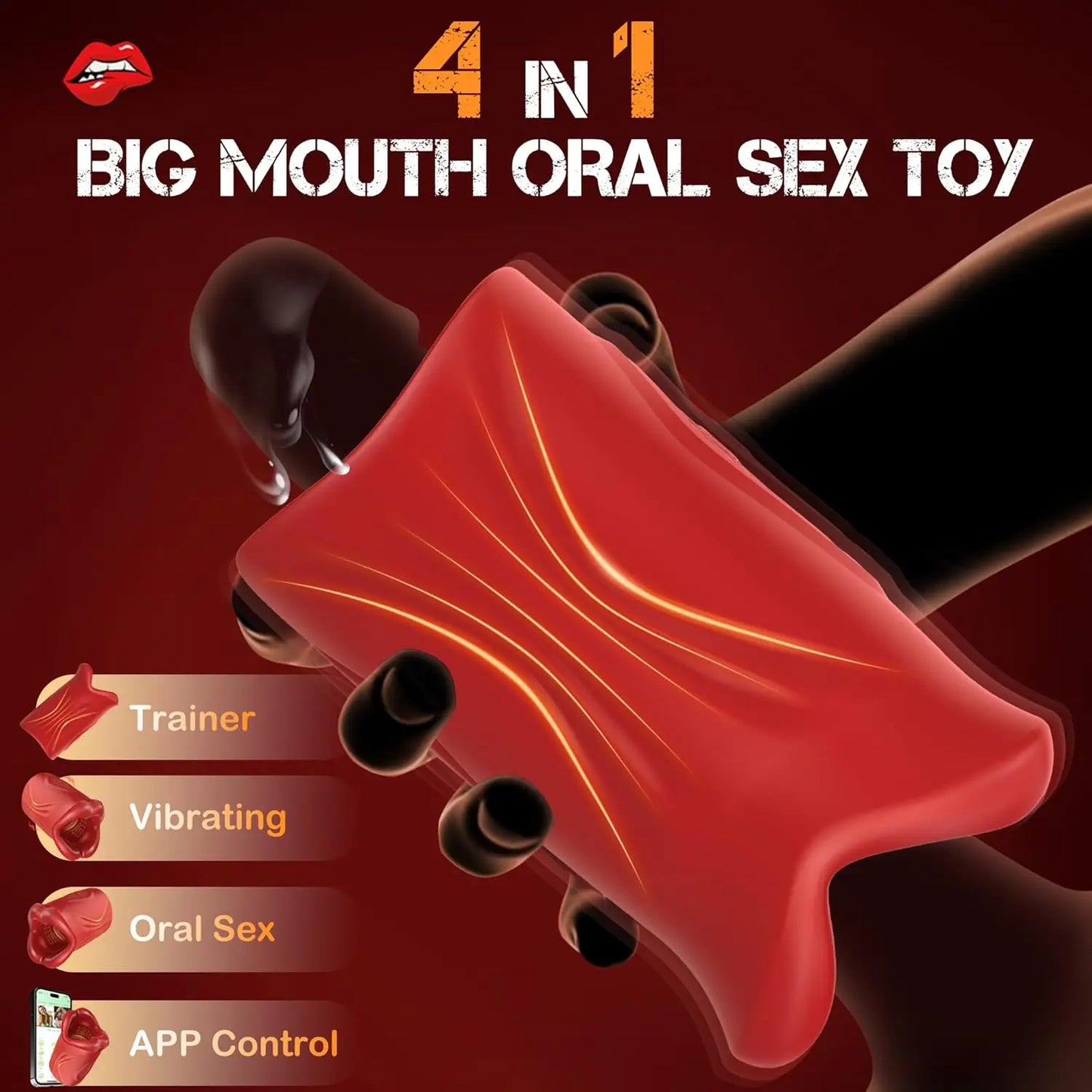 Amortoy Silicone Male Masturbator With 9 Vibration Modes