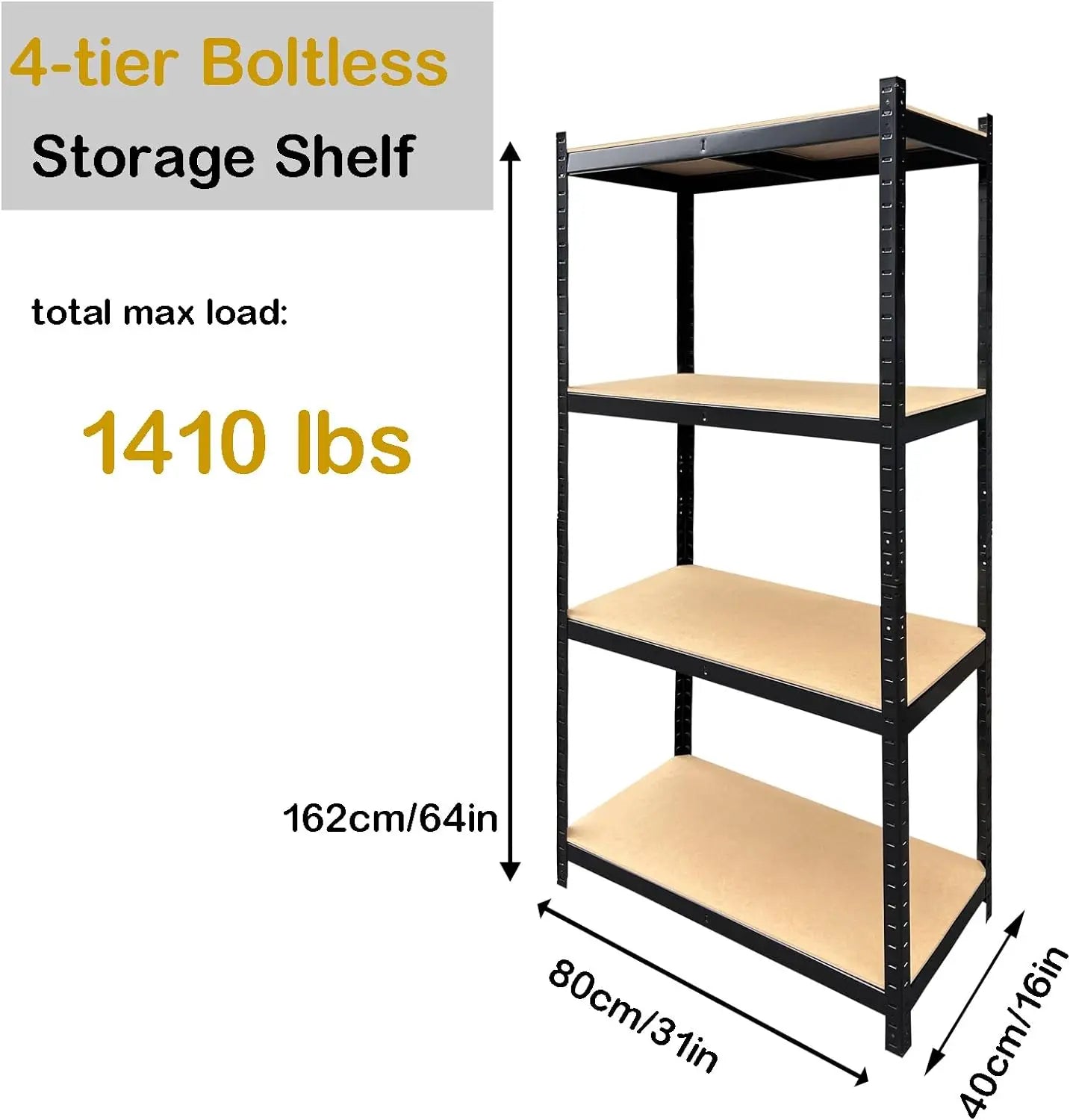 DayPlus Shelf 5 Tier Garage Shelving Heavy Duty Adjustable Storage