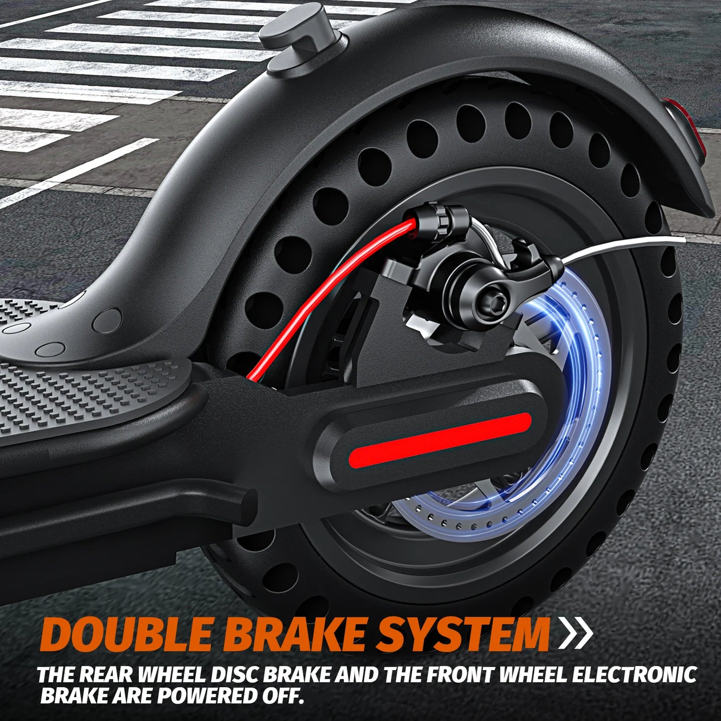 350W Foldable Electric Scooter for Adults Teens with Dual Brakes
