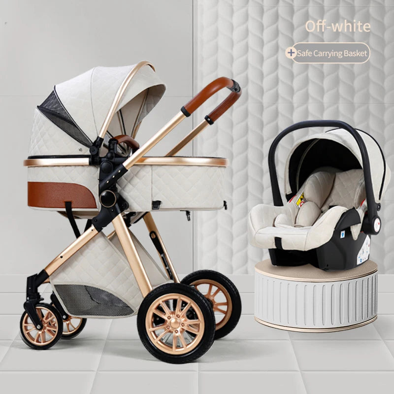 3in1 Baby Stroller Multifunctional Luxury Two-Way Travel Stroller