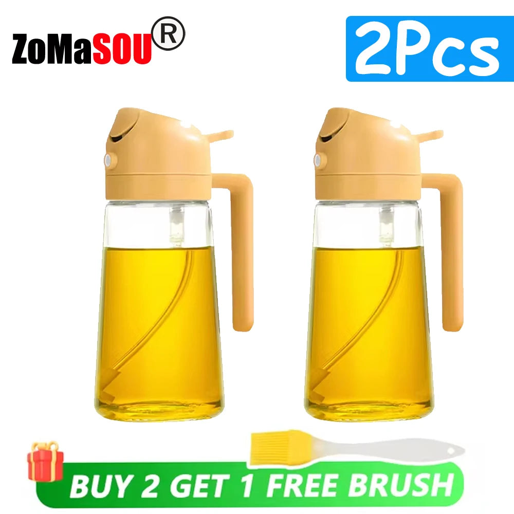 1-4Pc 2-in-1 Sprayer Pourer Oil Empty Bottle Dispenser