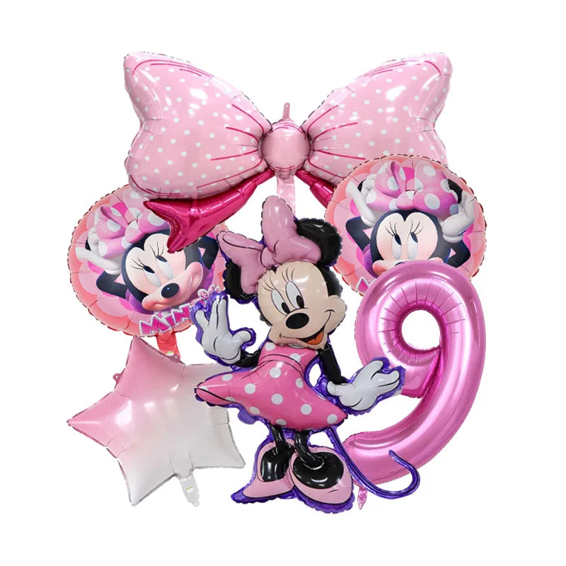Minnie Mouse Birthday Party Decoration Girls Disposable Tableware Balloon Cups Plates Tablecloth Baby Shower Party Supplies