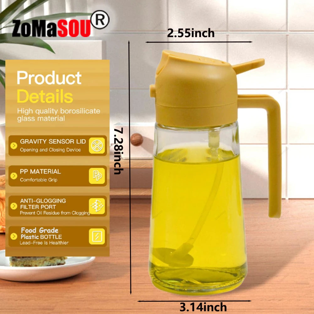 1-4Pc 2-in-1 Sprayer Pourer Oil Empty Bottle Dispenser