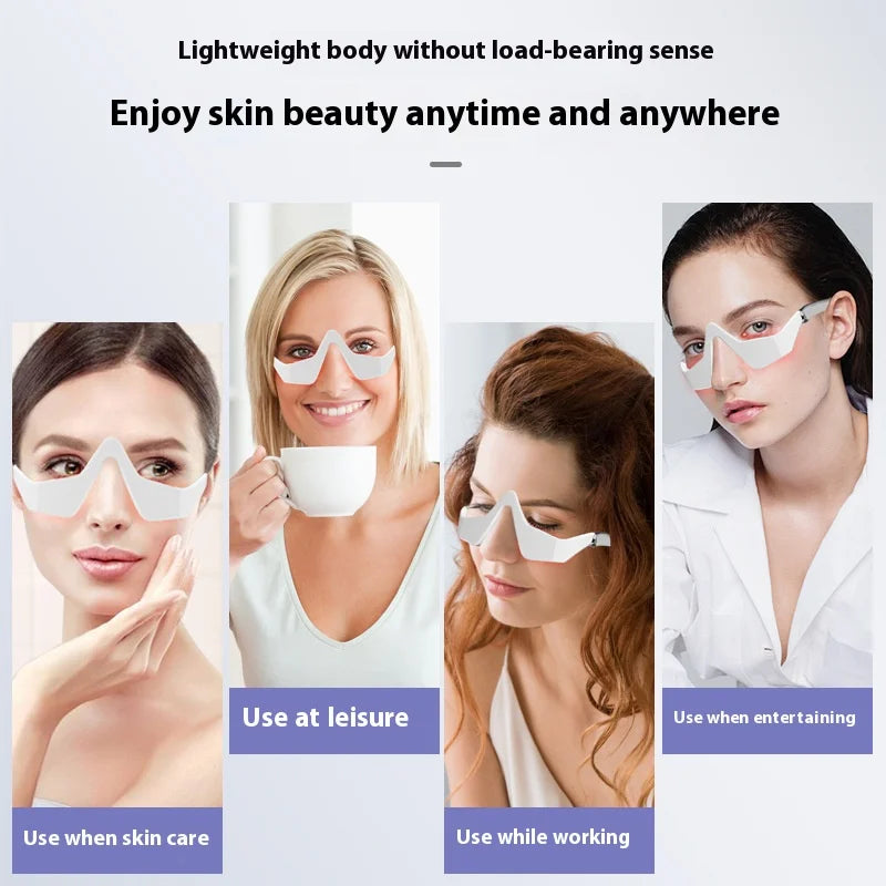 Red Light Eye Mask for Dark Circles, Portable Eye Massager