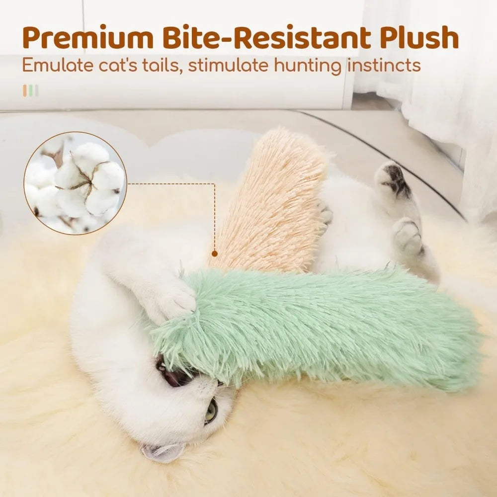 Cat Toys Pillows,Soft and Durable Crinkle Sound with Catnip Inside, Interactive Indoor Kitten Kicker, Promotes Kitty Exercise