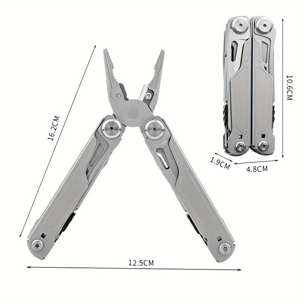 16-in-1 Multi-Tool Pliers Screwdriver Knife Wrench Camping