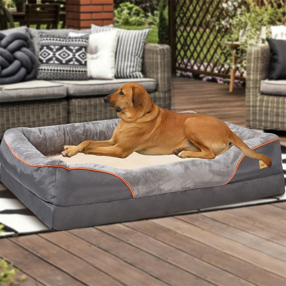 Jumbo Large Orthopedic Dog Bed Memory Foam Waterproof Couch