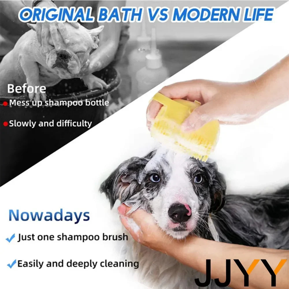 JJYY Bathroom Puppy Big Dog Cat Bath Massage Gloves Brush
