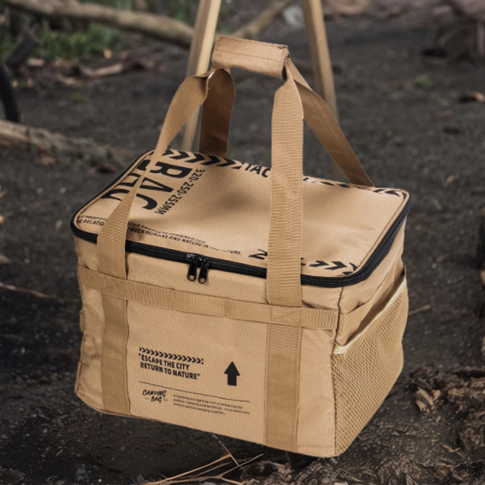 20 Liter Picnic Bag Cookware Storage Bag Portable Camping Storage Bag Large Capacity for Beach Picnic Road Trip Travel