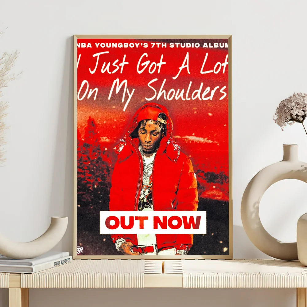 NBA Youngboy Poster Self Adhesive Wall Sticker Home Decor