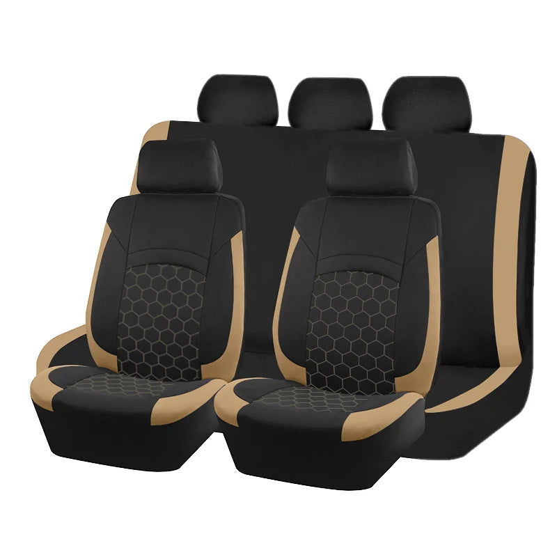 Universal Car Seat Cover Football Pattern Car Accessories Interior Airbag Compatible for Most Car SUV Truck Van